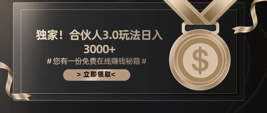 游戏合伙人3.0，轻松日赚3000+，这个蓝海项目还能越做越大！-安索博客网