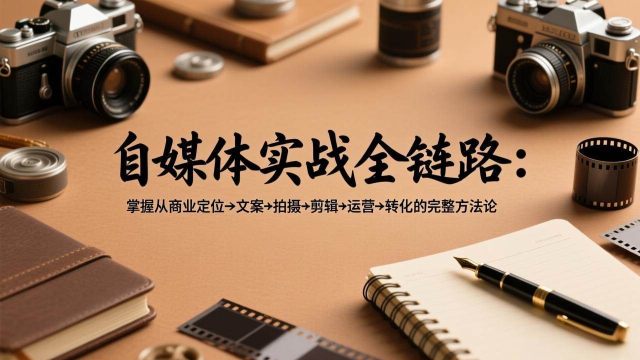 （17586期）自媒体实战全链路：从商业定位到文案、拍摄、剪辑、运营、变现，一套搞定-安索博客网