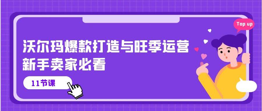 沃尔玛爆款打造与旺季运营，新手卖家必看（11节视频课）-安索博客网