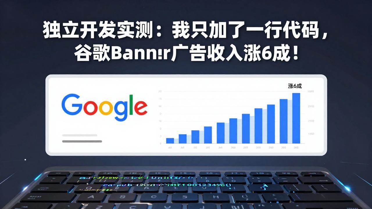 独立开发实测：我就加了一行代码，谷歌Banner广告收入竟然涨了6成！-安索博客网