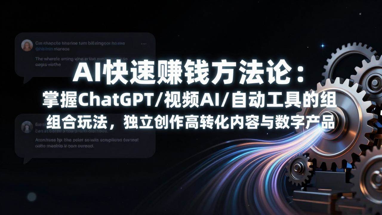 （17560期）AI赚钱超简单：学会ChatGPT、视频AI和自动工具，自己就能做出爆款内容和数字产品-安索博客网