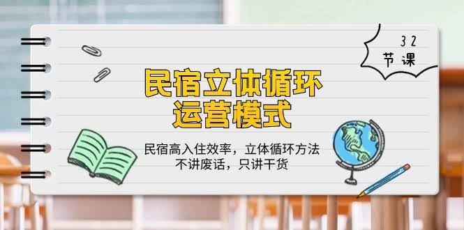民宿立体循环运营模式：让入住率高到离谱，32节课全是干货-安索博客网