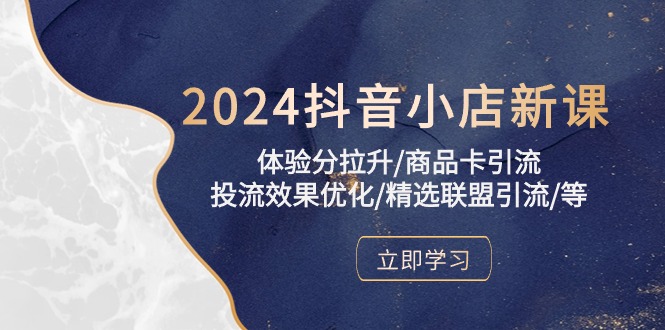 2024抖音小店新课来了！体验分拉升、商品卡引流、投流优化、精选联盟引流全都有-安索博客网