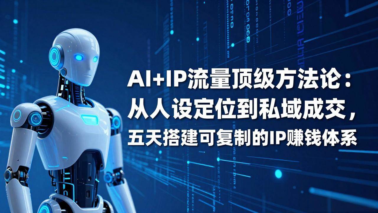 5天搞定AI+IP赚钱体系：人设定位到私域成交，这套方法你也能复制-安索博客网