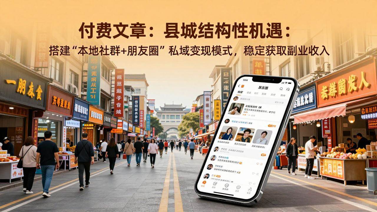 县城里的赚钱新路子：“本地社群+朋友圈”私域变现，轻松搞副业-安索博客网