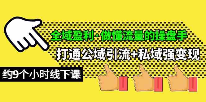 全域盈利·懂流量的操盘手，搞定公域引流+私域变现，9小时线下课-安索博客网