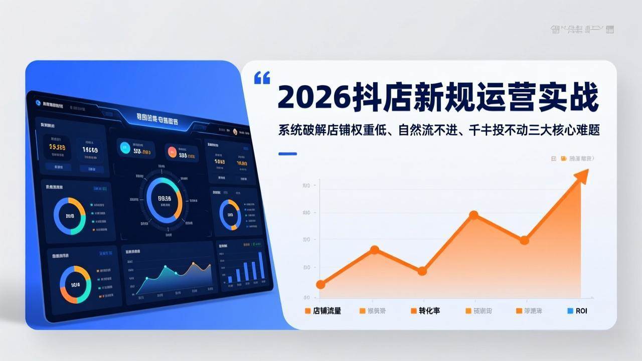 2026抖店新规实战：教你搞定店铺权重低、自然流不进、千川投不动-安索博客网