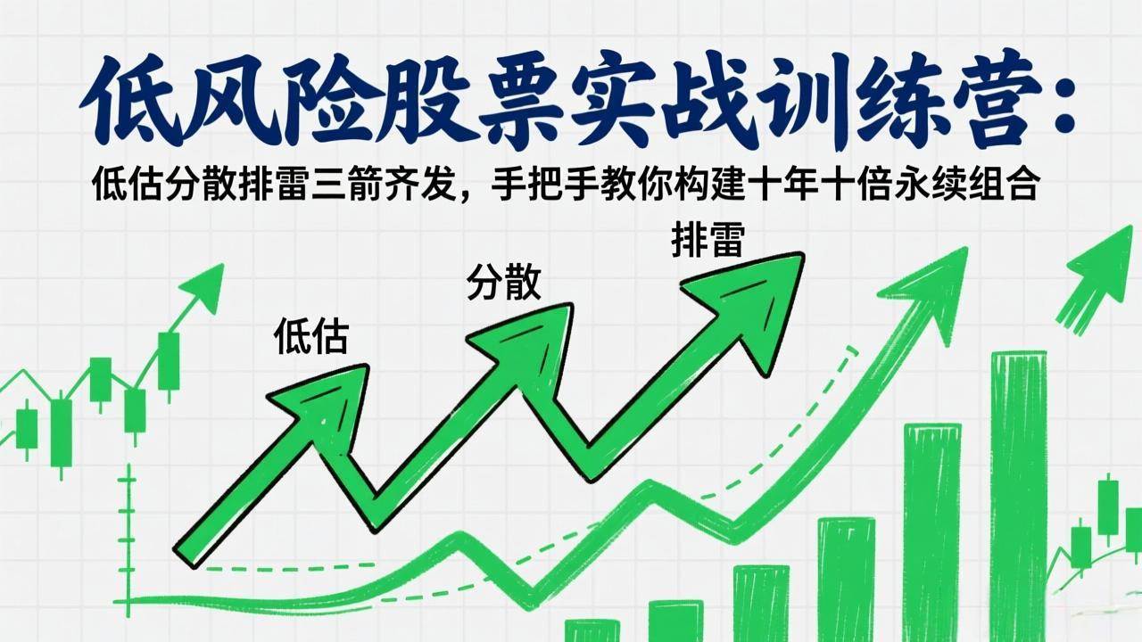 （17487期）低风险股票实战训练营：低估分散排雷三招搞定，手把手带你造个十年十倍稳赚组合-安索博客网