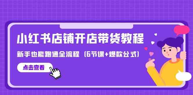 （9883期）小红书开店带货全攻略，新手也能轻松上手（6节课+爆款秘诀）-安索博客网