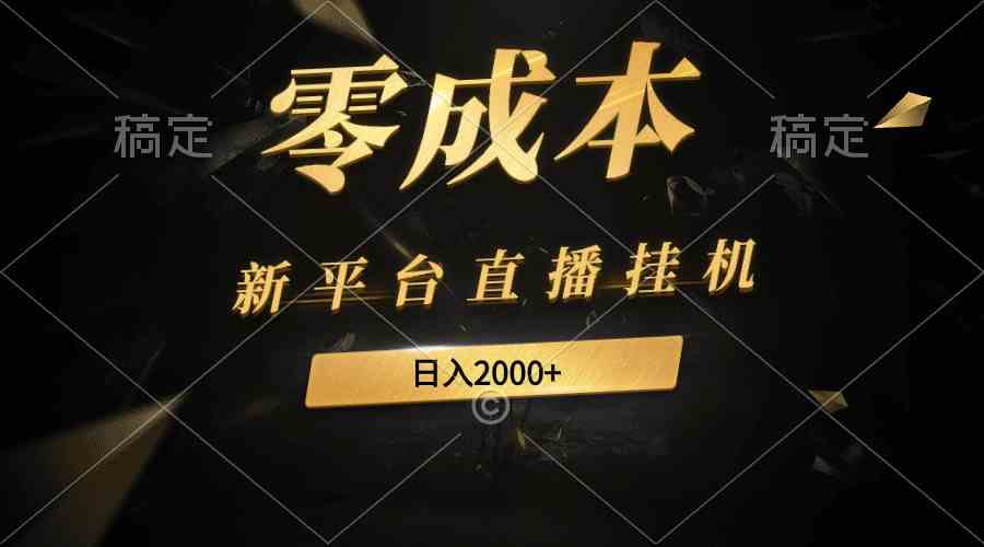 新平台直播挂机新招，零成本不违规，每天赚2000+不是梦-安索博客网