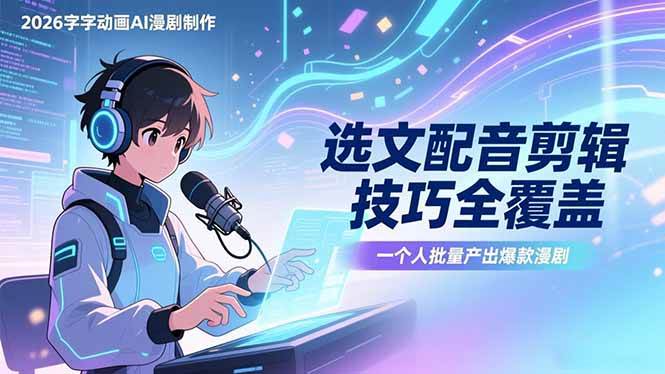 手把手教你玩转AI漫剧！选文、配音、剪辑全搞定，一个人也能批量出爆款-安索博客网
