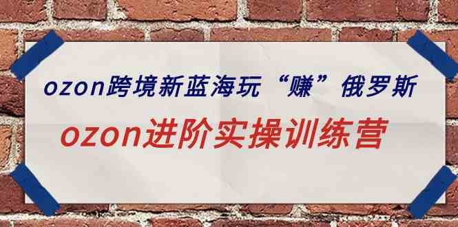 Ozon跨境新蓝海，玩赚俄罗斯！进阶实操训练营（第9800期）-安索博客网