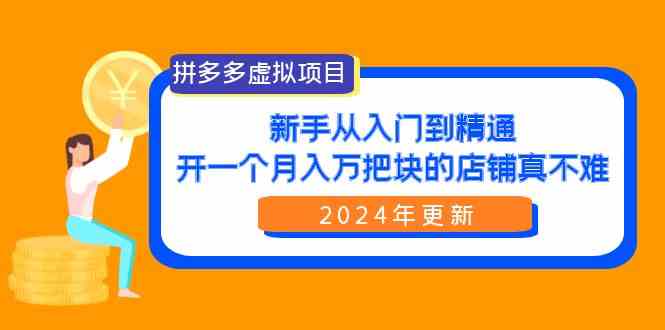 拼多多虚拟项目：从入门到上手，开个店月入万把块其实不难（24年更新）-安索博客网